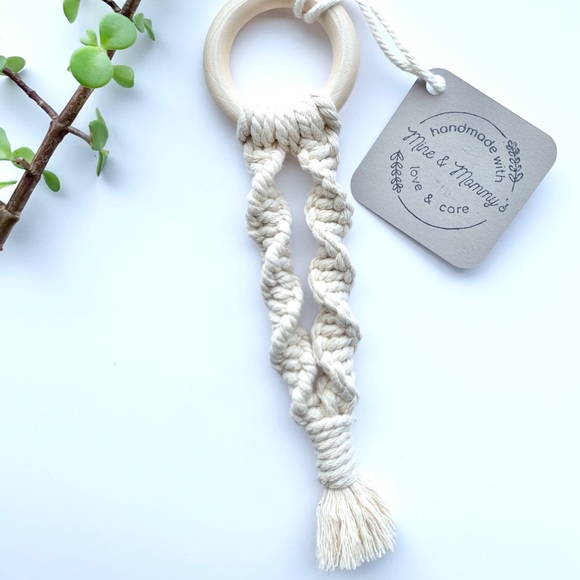 Boho Macrame Baby Teether - Picture 4 of 7